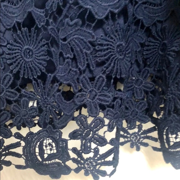 Lulu's Navy Lace Overlay Dress Size Small - Picture 2 of 5